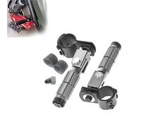 Foot Pedal 22-27mmCNC Aluminum Motorbike Part Universal Clamp For BMW For H-ONDA For Kawasaki Pedals Folded Footrest Footpeg Motorcycles(Grey)