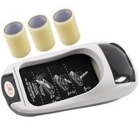 Foot Pedal Automatic Shoes Film Wrap Machine, Portable Automatic Disposable Shoe Cover Dispenser with 3 Rolls Film Refill(5-siver)