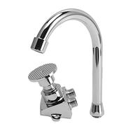 Foot Pedal Basin Faucet, Touchless Foot Operated Floor Mounted Sink Water Tap Set for Hospital Laboratory