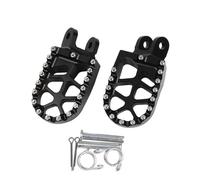 Foot Pedal Foot Pegs Pedal For H-ONDA CR85R CR85RB 2003-2007 2006 2005 2004 Motorbike Footrest Footpegs(Black- Silver)