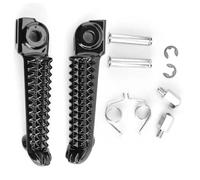 Foot Pedal Motor Pegs Front Foot Peg Footrest For Y-AMAHA YZF R6 1999-2014 2013 2012 2011 2010 2009 2008 2007 2006 Motorbike Aluminum(Black- Silver)
