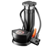 Foot Pedal Portable Pump with Gauge High Pressure Electric Motorcycle Pump for bicycle(Single CylinderGauge)