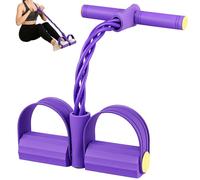 Foot Pedal Resistance Band, 1 Purple Exercise Equipment for Home Use, Full Body Workout for Gym Enthusiasts, Yoga and Sit Up Exercise Equipment for Strength Training