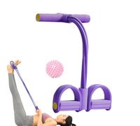 Foot Pedal Resistance Band - 4-Tube Tension Rope, Elastic Puller, Fitness Cord | Durable Yoga Training Tool, Sit-Up Exercise Equipment Accessory for Home Gym Full Body Strength Workout