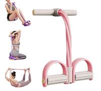 Foot Pedal Resistance Band 6 Tube, 6-Tube Pedal Ankle Puller with Yoga Pedals, 21 Fitness Resistance Bands, Sit up Exercise Equipment, For Exercise for Yoga Stretching Slimming Training (A)