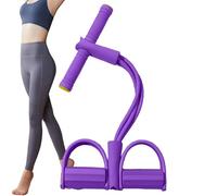 Foot Pedal Resistance Band - 6 Tube Elastic Rope Trainer | Fitness Equipment with Handle for Sit Ups | Full Body Workout Tool for Arms Legs Shoulders Abs | Portable Exercise Gear for Home Gym Travel T