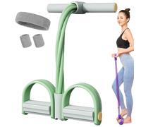 Foot Pedal Resistance Band 6 Tube, Multi-function Tension Rope 6 Tubes for Full Body Exercise, Strong Durable 6 Tube Resistance Band for Arms, Legs, Abs & Core for Men Women (C)
