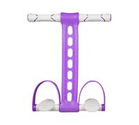 Foot Pedal Resistance Band - Portable Elastic Strap with Latex Tension Rope Handles | Leg, Arm, Abdomen, Full Body Muscle Workout - For Women, Men, Gi