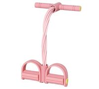 Foot Pedal Resistance Band with Handles - 8-Tube Elastic Tube Sit-Up Training Equipment for Full Body Workout, Home Gym Strength Training, Abdominal, Arm, Leg Toner for Women & Men
