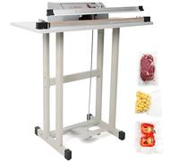 Foot-Pedal Sealing Machine Bag Sealer with Cutter Heat Sealing Machine for Aluminum Film Plastic Bags Shrink Film, 2-in-1 Film Cutting and Sealing, Sealing Length 80cm