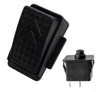 Foot Pedal Switch for 6 V/12 V Electric Children's Car, 2-Pin Accelerator Pedal Switch and Reset Button, Replacement Part for Ride-On Toy Vehicles (Black)