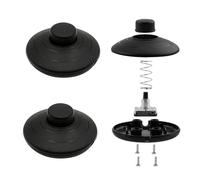 Foot Pedal Switches for Floor Lamps 2pcs- Round Spring-Loaded ON/OFF Push Button Switch, CE Certified Replacement Foot Control for Lamps, Fans & Small Appliances (70mm Base, 5mm Cable Hole)