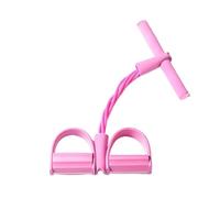 Foot Pedal Tension Bands Home Gym Resistance 4 Elastic Pull Straps Rope For Full Body Workouts And Abdominal For Training(Pink)