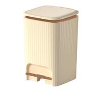 Foot Pedal Trash Can 9.06" Odor Proof Garba Bin with Sealed Lid Double Opening Design Perfect for Bedroom Bathroom Dorms RV Hands Free Waste Disposal