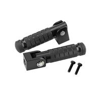 Foot Pedals Motorcycle Rear Footrest Pedal Modification Aluminium Alloy Foldable Back Footpegs Off Road Vehicle Bicycle Universal(Black)