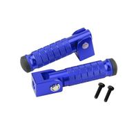 Foot Pedals Motorcycle Rear Footrest Pedal Modification Aluminium Alloy Foldable Back Footpegs Off Road Vehicle Bicycle Universal(Blue)