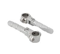 Foot Pedals Rests 22mm 25mm 27mm 32mm Universal Motorcycle Highway Footrest 360 Rotatable 7/8 1 1.25 Inch Foot Pegs Rests Fit For Most Model Motorcycle Foot Peg Kit(Silver)