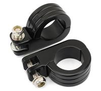 Foot Pedals Rests 32mm 1-1/4" 38mm 1.5" Crash Bar Engine Guard Highway Foot Peg Clamp Mount Fit For Harley Dyna Fat Bob Softail Motorbike Foot Rests(32mm Black)