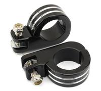 Foot Pedals Rests 32mm 1-1/4" 38mm 1.5" Crash Bar Engine Guard Highway Foot Peg Clamp Mount Fit For Harley Dyna Fat Bob Softail Motorbike Foot Rests(32mm Black cut)