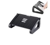 Foot Pedals Under The Desk, Ergonomic Footstool with Adjustable Height/Angle, Equipped with a Large Roller Massager Function to Improve Posture/Relieve Stress/straighten Hunchback (Black)