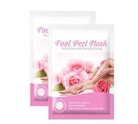 Foot Peel Mask - 1x Pair | Removes Hard Dead Skin, Calluses & Cracked Heels| Roses Fomular Serum | Exfoliating, Smooth Feet | Foot Spa, Moisturising Socks (2)