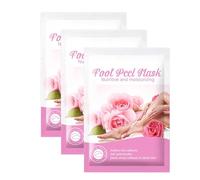 Foot Peel Mask - 1x Pair | Removes Hard Dead Skin, Calluses & Cracked Heels| Roses Fomular Serum | Exfoliating, Smooth Feet | Foot Spa, Moisturising Socks (3)