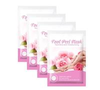 Foot Peel Mask - 1x Pair | Removes Hard Dead Skin, Calluses & Cracked Heels| Roses Fomular Serum | Exfoliating, Smooth Feet | Foot Spa, Moisturising Socks (4)