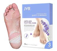 Foot Peel Mask, 3 Pack JVR Feet Exfoliating Mask, Moisturizing Socks, Footskin Care for Callus, Restoring Cracked Heel Dead, Dry, Hard Skin, Baby Soft Smooth Touch (Lavender)