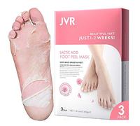 Foot Peel Mask, 3 Pack JVR Feet Exfoliating Mask, Moisturizing Socks, Footskin Care for Callus, Restoring Cracked Heel Dead, Dry, Hard Skin, Baby Soft Smooth Touch (Rose)