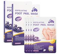 Foot Peel Mask, 4 Pairs Foot Peel Mask for Hard Skin, Removes Dead Skin, Repair Cracked Heel, Footner Exfoliating Sock Moisturising Socks for Foot Care