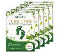 Foot Peel Mask - 5 Pairs of Tea Tree Foot Mask - Removes Calluses,Dead and Dry Skin - Repairs Rough Heels, Foot Peeling Mask for Women and Men