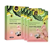 Foot Peel Mask for Dry Cracked Heels - Gentle Exfoliation & Deep Moisturising with Natural Plant Extracts, Softens Rough Dead Skin, 3 Pairs