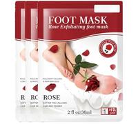 Foot Peel Mask for Hard Skin, Foot Exfoliating Socks for Dead Skin, Cracked Heel Treatment Socks, Cracked Heels Remover for Feet, Men and Women (3)