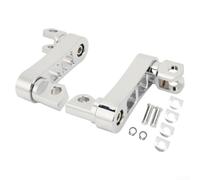 Foot Peg Brackets 360° Rotatable CNC Aluminum Highway Pegs Extension Kit for Engine Guard - Adjustable Height Male Mount(Silver)