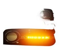 Foot Peg Brackets For A4 For A4L For B8 2009 2010 2011 2012 Car-Styling LED DRL Daytime Running Light Daylight Fog Lamp Cover With Turn Signal Foot Pedals Rests(White and Yellow)
