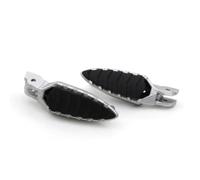Foot Peg Rest Stop Rubber Compatible With Diavel 1260 1200 2011-2022 Models Motorcycle Footrests Pedal Bracket Fits Motocross Bikes(Silver With Cover)