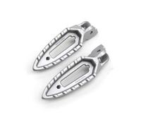 Foot Peg Rest Stop Rubber Compatible With Diavel 1260 1200 2011-2022 Models Motorcycle Footrests Pedal Bracket Fits Motocross Bikes(Silver No Cover)