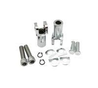 Foot Pegs Folding Foot Pegs 2.25" Motorcycle Rear Foot Pegs Support Mount Footrest Clevis Kit Fit For Harley Softail Fat Boy FLSTF 2000-2006(Chrome)