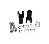 Foot Pegs Folding Foot Pegs 2.25" Motorcycle Rear Foot Pegs Support Mount Footrest Clevis Kit Fit For Harley Softail Fat Boy FLSTF 2000-2006(Black)