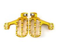 Foot Pegs Folding Foot Pegs Motorbike Dirt Pit Bike Foot Peg Pedals Fit For Suzuki Fit For Yamaha Fit For Honda Fit For KTM(Gold)