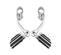 Foot Pegs Footpegs Foot Pedals Motorcycle Foot Pegs Long Angled Highway Pedals Footrest 32mm 1-1/4" Mount Kits Pedal For For