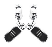 Foot Pegs For Ebike For Universal 1-1/4" Engine Guard Highway Foot Pegs Motorcycle Footrest(Silver)