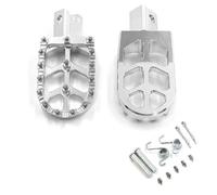 Foot Pegs For Motorcycles For CR CRFf 125 250 500 230 450R Motorcycle Off-Road Pedal Poses Feet CNC Pit Bike FootRest Footpegs Pedals(Silver)