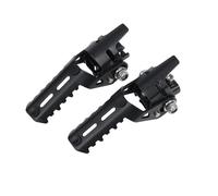 Foot Pegs For Royal For Enfield For Himalayan 400 411 Motorcycle Highway Front Foot Pegs Folding Footrests Clamps Diameter 20mm - 26mm Footrest (Color : Black)