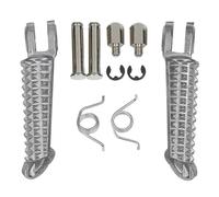 Foot Pegs Front/Rear Footrest Fit For YAMAHA R1 R6 FZ6 XJ6 FZ8 FZ1(Silvery Front)