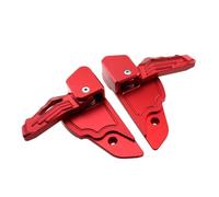 Foot Pegs Motorcycle Foldable Rear Passenger Footpegs Extention Foot Pedal Footrests Foot Steps For Vespa For Primavera For Sprint 50 125 150(RED)