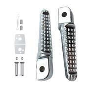 Foot Pegs, Motorcycle Pedals, ATV Accessories, Silver, Color, Wide Mount Bracket Design, Anti Slip Rests, Ideal for Dirt Bike Riding Outdoor Trails Biking and Off Road Adventures