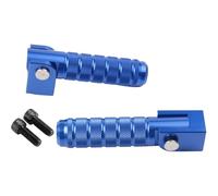 Foot Pegs Pedals Motorcycles Bicycles Electric Vehicles Mopeds Karts Universal M12" 2/5IN Thread CNC Pedals Folded Footrest Motorcycle FootPegs(Blue)