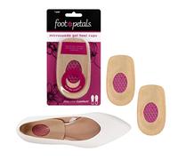 Foot Petals Heel Cups, Prevent Cracked Heels, Stabilize Heels in Women's Closed Back Heels, Pumps, Boots, Wedges, Flats, Tan, One Size
