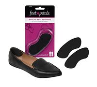 Foot Petals Women's Back Cushion Inserts, Protectors, Comfortable Heel Grip for Pain Relief and Sizing, Black, 1 Pair (Pack of 1)